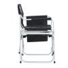 2-piece Padded Folding Outdoor Chair with Side Table and Storage Pockets,Lightweight Oversized Directors Chair for indoor, Outdoor Camping, Picnics an