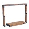 3-piece Folding Outdoor Table and two chairs,Lightweight Aluminum Roll-up Square for indoor, Outdoor Camping, Picnics, Beach,Backyard, BBQ, Party, Pat