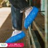 100 Pack of Disposable Shoe Covers. Blue Shoe Covers. Polyethylene Shoe Covering. One Size; Recyclable Boot Covers. Non-Slip; Heavy-Duty; Water-resist