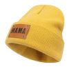 Men's and Women's Beanie Rib Knit Winter Beanie Knit Hat Soft Warm Unisex Flanged Beanie Cap
