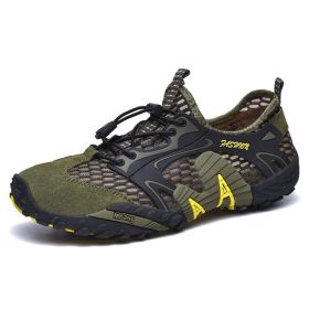 Slip On Upstream Shoes Men Quick Dry Aqua Shoes Breathable Hiking Wading Sneakers Beach Surfing Swimming Water Barefoot Shoes (Color: Blue, size: 44)