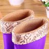 Mid-tube Rain Boots Women Non-slip Rain Boots Waterproof Shoes Overshoes Water Boots Fashion Plus Velvet Warm Women Work Shoesdr