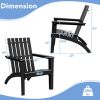 Outdoor Durable Patio Acacia Wood Adirondack Lounge Armchair