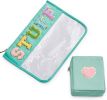 Chenille Letter Clear Bag Purse Multi-purpose Transparent Waterproof Stuff Makeup Tote Bag;  2 Pack Stuff Pouch Varsity Letter Cosmetic Bag;  Toiletry