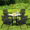 Outdoor Durable Patio Acacia Wood Adirondack Lounge Armchair