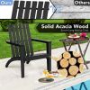 Outdoor Durable Patio Acacia Wood Adirondack Lounge Armchair