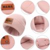 Men's and Women's Beanie Rib Knit Winter Beanie Knit Hat Soft Warm Unisex Flanged Beanie Cap