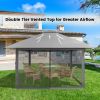 13 x 13 Feet Pop-up Instant Gazebo Canopy Tent with Mesh Sidewall